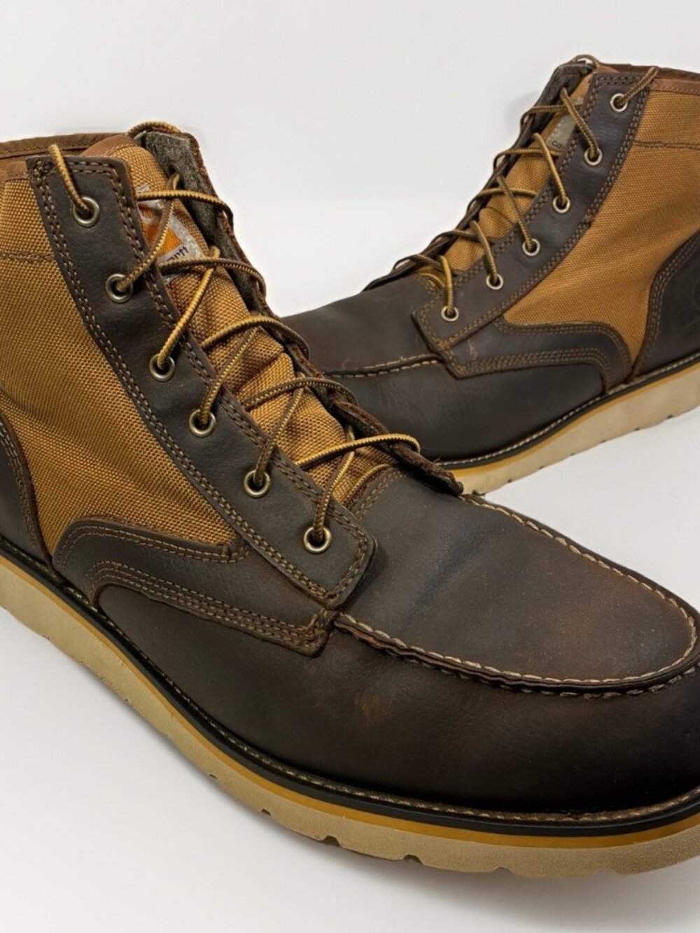 Carhartt 6” Waterproof Wedge Hot Weather Work Boots 15 W Wide Width Brown